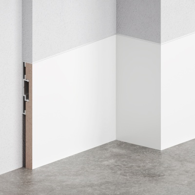 Плинтус Invisible 120 мм., кортекс Ваниль