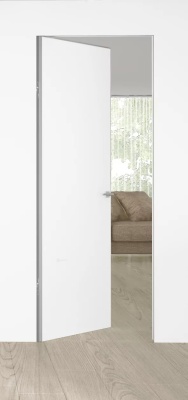 Скрытые двери PLANA PL 2300 обратного открывания, под покраску, торец ABS