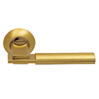 Дверная ручка SILLUR Grandazo 94A S.GOLD/P.GOLD Матовое золото/золото
