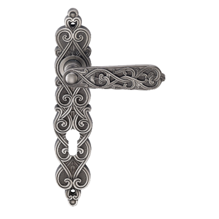 Дверная ручка GENESIS ARABESCO BL.SILVER Черненое серебро