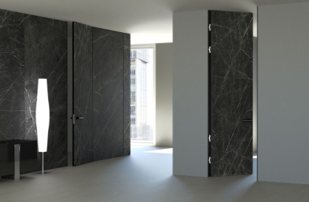 Скрытая дверь AURUM 60мм Invisible от себя, HPL-пластик, Под покраску, 600/700/800/900*2000 мм. «AURUM DOORS» в Ярославле