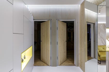 Скрытая дверь Invisible на себя, Под декоративные рейки в кортексе, 600/700/800*2000 мм. «Sofia» в Ярославле